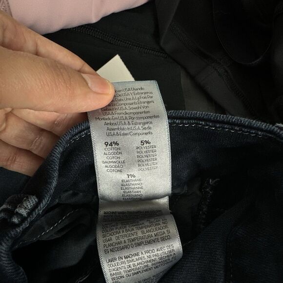 Mother Denim High Waisted Looker Ankle Fray in Last Call Dark Blue Womens 27 - Picture 12 of 14